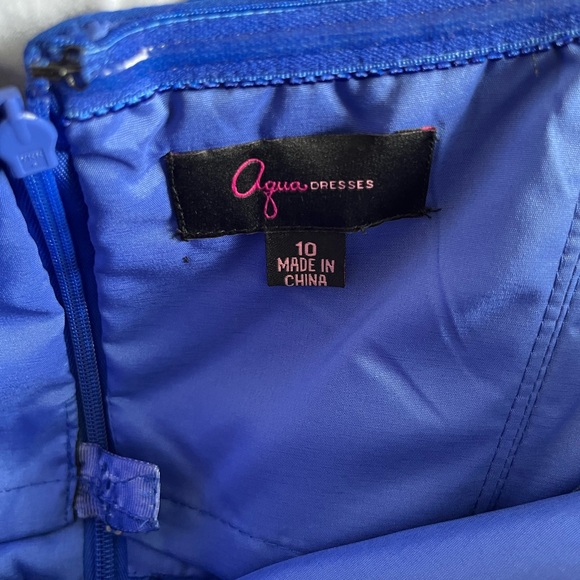 NWT 🌸Aqua Cocktail Dress in a gorgeous blue, Size 10 - Picture 8 of 10
